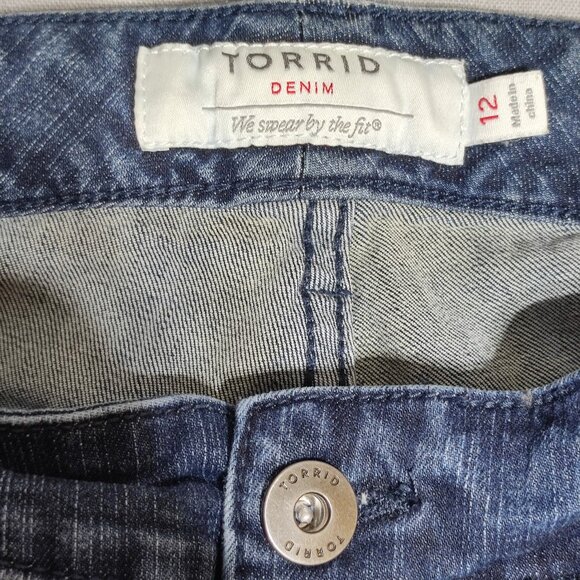 Torrid jeans women's size 12 ink blue colour skinny fit stretchy denim - Picture 5 of 13